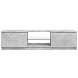 Acheter vidaXL Meuble TV avec lumières LED gris béton 140x40x35,5 cm