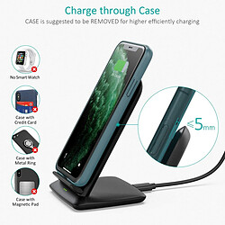 Avis CHOETECH Chargeur sans Fil pour iPhone 11 Pro Max,Chargeur Induction Rapide 15W pour LG V50/V40 Sony XZ3 7,5W Qi iPhone XS Max/XR/X Noir