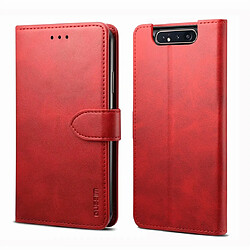 Wewoo Housse Coque Pour Galaxy A80 / A90 GUSSIM Business Style Étui en cuir à rabat horizontal avec support et fentes cartes et portefeuille rouge