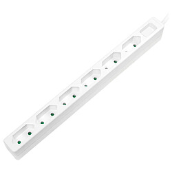 LogiLink Multiprise Euro, 6 prises, sans interrupteur, blanc ()