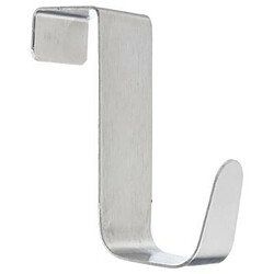 Lot de 2 Patères de Porte en Inox 1 Crochet 7cm Argent