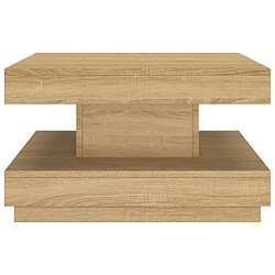 Avis Maison Chic Table basse,Table Console Table d'appoint, Table pour salon Marron clair 60x60x35 cm MDF -MN58725