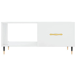 Acheter vidaXL Table basse Blanc brillant 90x50x40 cm Bois d'ingénierie