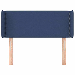 Avis Maison Chic Tête de lit scandinave avec oreilles,meuble de chambre Bleu 93x16x78/88 cm Tissu -MN89315