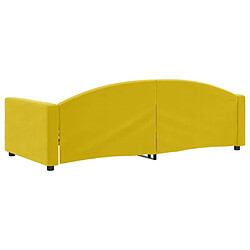 Maison Chic Lit de jour, Lit de repos pour Salon Chambre,Canapé-lit,Lit d'invité jaune 90x200 cm velours -MN39752 pas cher