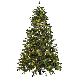 Beliani Sapin de Noël pré-allumé FIDDLE 210 cm Vert