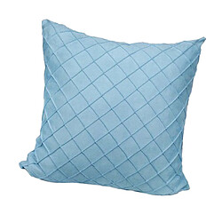 Avis taie d'oreiller carrée décorative en velours doux soild bleu clair-45x45cm