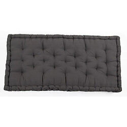 Acheter Jardindeco Coussin de palette en coton coloré 120 x 80 cm gris anthracite.