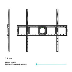 ONKRON Support Mural TV 55 Pouces - 100 Pouces Ecran & TV, Accroche Television Mural Poids de 75 kg Support TV Mural Fixe avec VESA 75x75 - VESA 800x600/Fixation Television Murale Universel UF4-B Noir