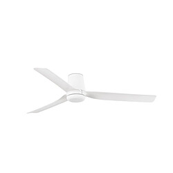 Faro Barcelona Ventilateur de plafond blanc moyen avec moteur CC intelligent à 6 vitesses