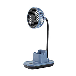 (Bleu) Chargeur Alimenté par Usb Mini Ventilateur de Bureau Portable Ventilateur de Porte-Stylo Ventilateur de Bureau Grand Ventilateur