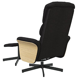 Acheter vidaXL Fauteuil inclinable avec repose-pied noir tissu