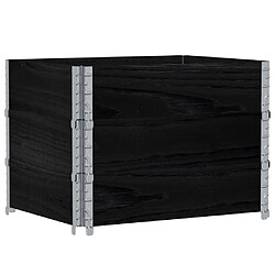 Acheter vidaXL Jardinière noir 80x60 cm bois massif de pin