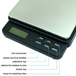 Avis Universal Bilan électronique de précision 1000g/0,01g Balance de cuisine numérique 0,01Balance de poids de bijoux Outil de mesure Gramme d'or LCD(Le noir)