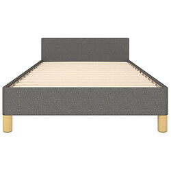 Maison Chic Lit adulte - Cadre Structure de lit avec tête de lit Contemporain Gris foncé 80x200 cm Tissu -MN32751 pas cher