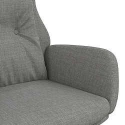 vidaXL Chaise de relaxation Gris clair Tissu pas cher