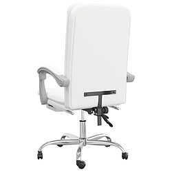 Acheter vidaXL Fauteuil inclinable de bureau Blanc Similicuir