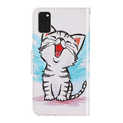 Etui en PU impression de motifs chat mignon pour votre Samsung Galaxy A41 (Global Version)