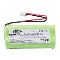 Vhbw Batterie Ni-MH 750mAh 2.4V compatible pour AUDIOLINE DECT 5015