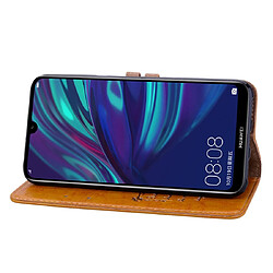 Wewoo Housse Coque Étui en cuir à rabat horizontal pour Huawei Y7 2019 avec support et fentes cartes et portefeuille marron pas cher