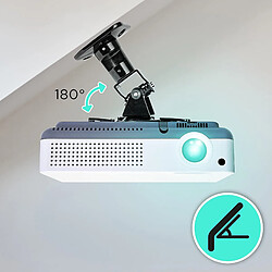 Duronic PB01XB Support vidéoprojecteur Universel inclinable et Rotatif - Charge Max. 10 kg - Installation Plafond - Idéal pour Home cinémas, Jeux vidéos, présentations, conférences pas cher