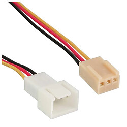 Rallonge pour câble ventilateur, InLine®, 3 broches Molex mâle/fem., longueur 30cm