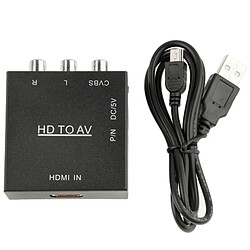 Wewoo HDV-M610 Mini-Taille Full HD 1080P noir HDMI à AV / CVBS Video Convertisseur Adaptateur pas cher