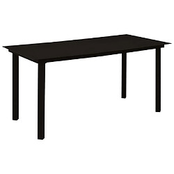 Avis Maison Chic Mobilier à dîner 5 pcs de jardin - Ensemble table et chaises d'extérieur - Salon/Mobilier de jardin classique Corde en coton et acier Noir -MN43168