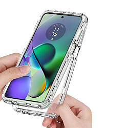 Acheter Htdmobiles Coque pour Motorola Moto G54 5G - housse etui silicone gel fine 360 integrale (avant et arriere) + verre trempe - TRANSPARENT