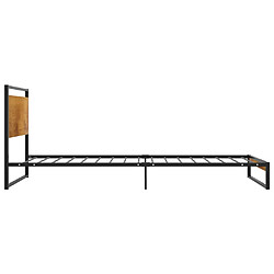 Avis vidaXL Cadre de lit sans matelas métal 90x200 cm