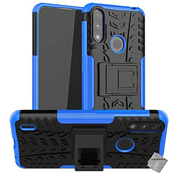 Htdmobiles Coque rigide anti choc pour Motorola Moto E7i Power + film ecran - BLEU