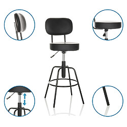 Tabouret de bar DISC HIGH Noir hjh OFFICE