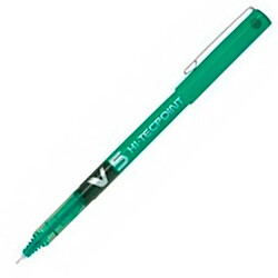 Biros à encre liquide Pilot Roller V-5 Vert 12 Unités