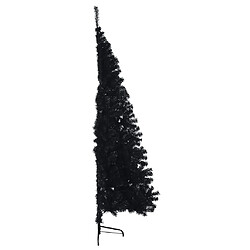 Avis vidaXL Demi sapin de Noël artificiel avec support Noir 240 cm PVC