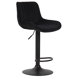 Non Tabouret de bar Lentini velours noir