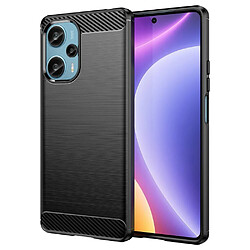 Htdmobiles Coque pour Xiaomi Poco F5 5G / Redmi Note 12 Turbo - housse etui silicone gel carbone + film ecran - NOIR