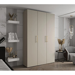 Abiks Meble Armoire Inova 3 À Portes Battantes 236,7/150/47 3 Portes (gris/d’oro)