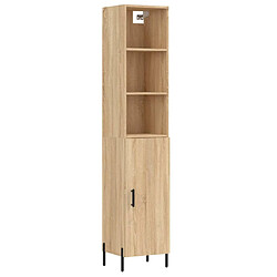 vidaXL Buffet haut Chêne sonoma 34,5x34x180 cm Bois d'ingénierie