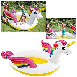 Totalcadeau Piscine gonflable en forme de licorne 151 L (272 x 193 x 104 cm) pas cher