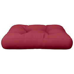 Avis vidaXL Coussin de palette rouge bordeaux tissu