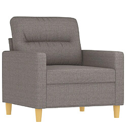 Avis vidaXL Fauteuil avec repose-pied Taupe 60 cm Tissu