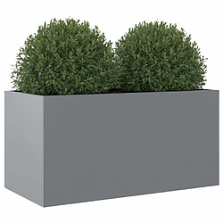 Avis vidaXL Jardinière argenté 62x30x29 cm acier galvanisé