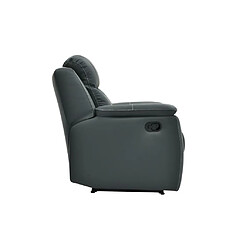 Vente-Unique Fauteuil relax EVASION en cuir - Gris pas cher