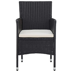 Acheter Maison Chic Mobilier à dîner 3 pcs de jardin - Ensemble table et chaises d'extérieur - Salon/Mobilier de jardin classique Résine tressée Noir -MN41599