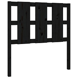 Maison Chic Tête de lit scandinave pour lit adulte,Meuble de chambre Noir 105,5x4x100 cm Bois massif de pin -MN42287