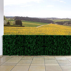 Mendler Pare-vue balcon haie hêtre, abat-vent, enveloppement pour terrasse, clôture ~ feuilles foncées 300x100cm