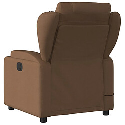 Avis vidaXL Fauteuil de massage inclinable Marron Tissu