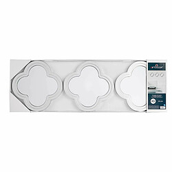 Gift Decor Ensemble de miroirs Fleur Argenté polypropylène 78 x 26 x 2,5 cm (6 Unités)