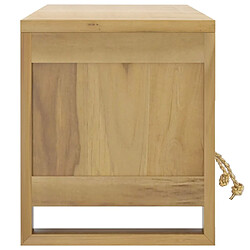 Maison Chic Meuble TV scandinave - Banc TV pour salon 110x30x35 cm Bois de teck solide -MN18551 pas cher