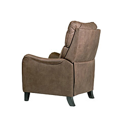 Acheter Pegane Fauteuil relax manuel en microfibre couleur sable - Longueur 76 x Profondeur 90 x Hauteur 108 cm